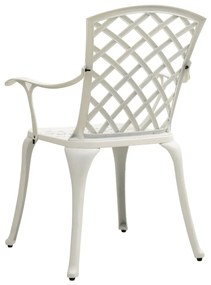 Sedie da Giardino 6 pz in Alluminio Pressofuso Bianco