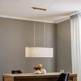 BRITOP Lampada a sospensione Canvas, paralume in tela, lunghezza 80 cm, ovale