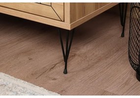 Comodino LUNA 55x50 cm marrone/nero