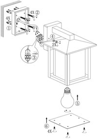Applique Corten Mattone E27 IP54 per Esterni - Serie PILLAR