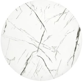 Tavolino ANTICA 41x55 cm nero/marmor decor