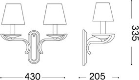 Ideal Lux - Lampada da parete in cristallo PEGASO 2xE14/28W/230V cromo lucido