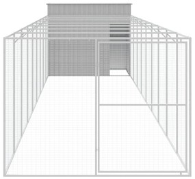 Casetta cani corsa grigio chiaro 214x1069x181cm acciaio zincato