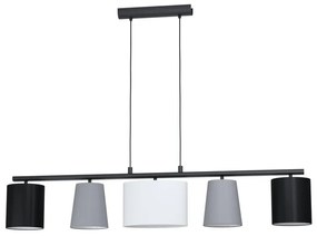 Lampadario Country charm Almeida nero  5x E14 EGLO