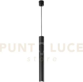 Lampadario a sospensione lord nera in acciaio e alluminio 1 luce at...