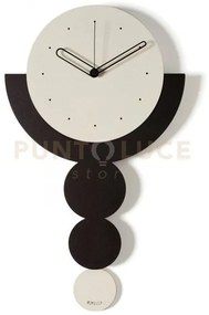 Orologio a pendolo trilogy avorio,nero,avorio