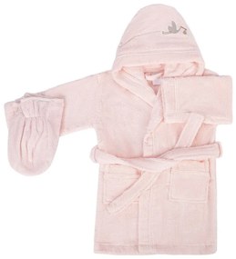 Accappatoio per neonato in cotone rosa Bebemarin - Foutastic