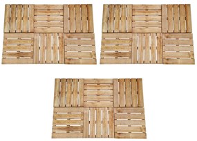 Piastrelle Per Esterni 18 Pz 50x50 Cm İn Legno Marrone /