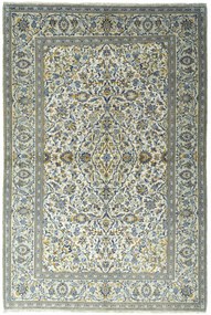 Kashan Tappeto 140x210 Beige (Iran) Annodato A Mano