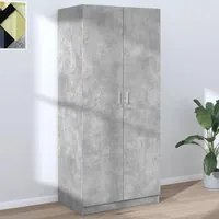 Armadio Grigio Cemento 80x52x180 cm in Truciolato 800625