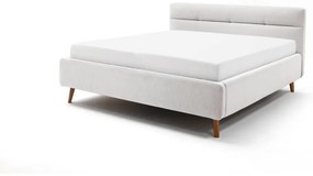 Letto matrimoniale imbottito grigio chiaro con contenitore con rete inclusa 180x200 cm Lotte – Meise Möbel