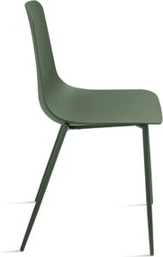 Sedia in polipropilene Verde con gambe in metallo LUANA 2 sedie