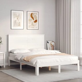 Giroletto Senza Materasso Bianco 120x200 Cm Legno Massello Pino /