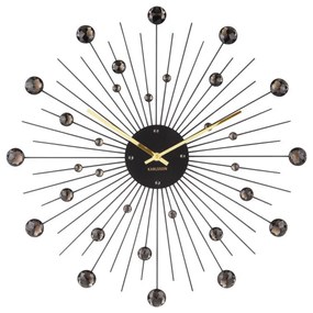 Orologio nero, ø 50 cm Sunburst - Karlsson