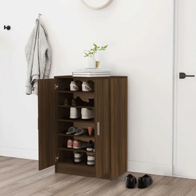 Scarpiera Rovere Marrone 60x35x92 Cm İn Legno Multistrato /