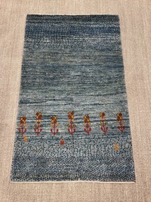 Gabbeh Tappeto 120x80 Blu (Iran) Annodato A Mano