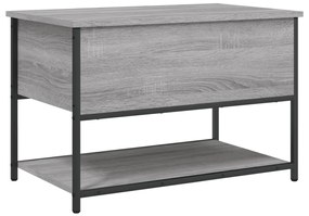 Panca portaoggetti grigio sonoma 70x42,5x47cm legno multistrato