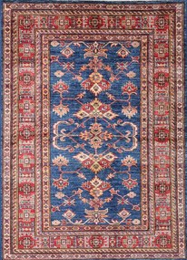 Kazak Tappeto orientale 140 x 100 Blu (Pakistan) Annodato A Mano