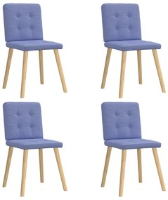 Sedie Da Pranzo 4 Pz Blu Jeans İn Tessuto /