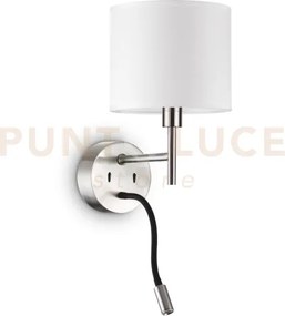Set up applique 1 luce attacco e27 + 1 luce led 3000k 3w 200 lm in...