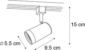 Faretto moderno monofase bianco - Iconic Jeana