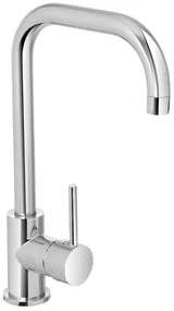 Miscelatore lavello cucina con canna alta orientabile in ottone cromato