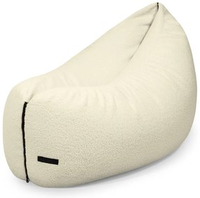 Pouf a sacco per bambini color crema con rivestimento in bouclé Clip Clap 115 – SLOWDOWN