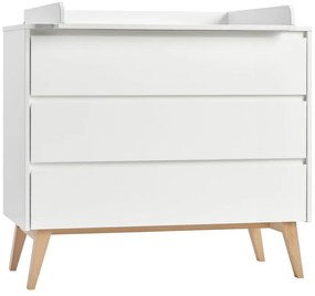 Cassettiera per bambini bianca , 100 x 92 cm Swing - Pinio