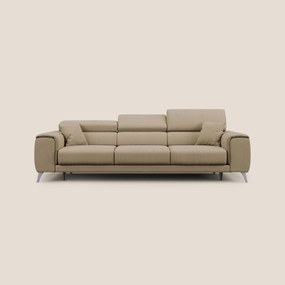 Fusion divano con 3 sedute allungabili in tessuto smacchiabile T05 beige