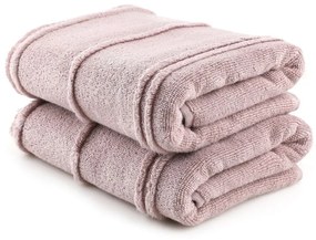 Set di asciugamani tipo terry rosa 2 pz 50x90 cm Arden – Foutastic