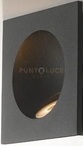 Segnapassi led onyx nero quadrato 3w 420lm 4000k ip54 7,4x7,4x4,8cm