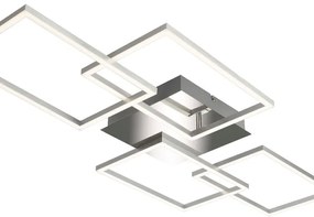 Plafoniera LED Frame argento IP20, 3600 lumen