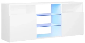 Mobile porta tv con luci led bianco 120x30x50 cm