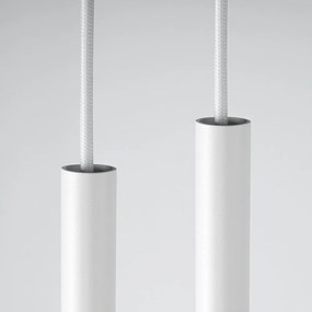 Lampadario bianco in metallo ø 15 cm Fideus – Sollux