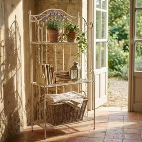 FLAVIENNE - scaffale 3 piani stile provenzale in ferro verniciato