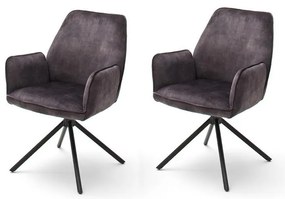 Set di 2 sedie da pranzo NEXORO, antracite