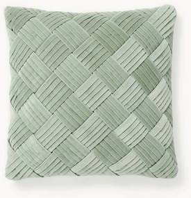 Copricuscino in velluto con motivo strutturato Sina