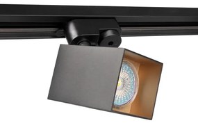 Faretto per sistema a binario SQUARE 3xGU10/10W/230V + 1 m rotaia sistema
