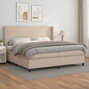 Giroletto A Molle Con Materasso Cappuccino 200x200cm Similpelle /
