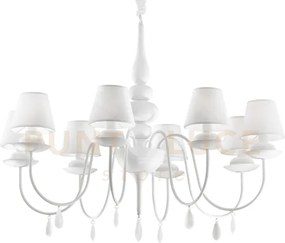 Blanche lampadario a asospensione 8 luci attacco e14 con paralumi i...