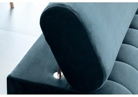 Divano blu allungabile e rivestimento in velluto 261 cm Laurence – ELTAP