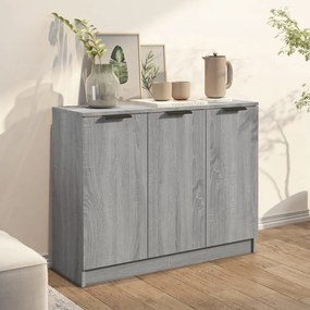 Credenza grigio sonoma 90,5x30x70 cm in legno multistrato