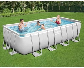 Power Steel Set Piscina Rettangolare 488x244x122 cm - Bestway