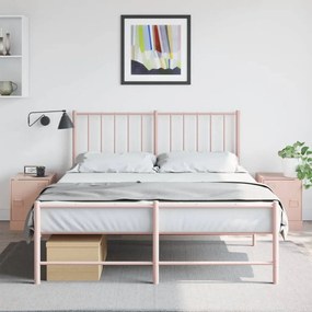 Comodini 2 Pz Rosa 34,5x39x44 Cm İn Acciaio /