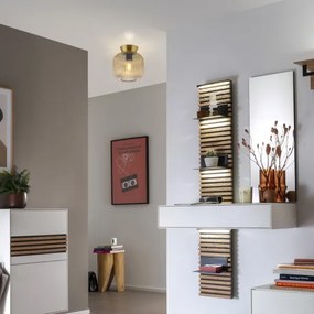 Schöner Wohnen 13574-27 - Plafoniera NAMI 1xE27/25W/230V Ø 20 cm oro/beige