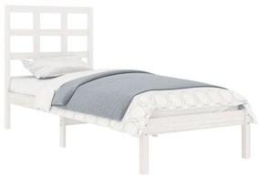 Giroletto bianco in legno massello 90x190 cm single