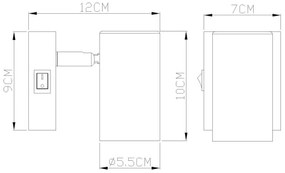 Globo 57911-1P - Faretto da parete ROBBY 1xGU10/25W/230V arancione