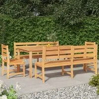 Set da Pranzo per Giardino 5 pz in Legno Massello di Teak 3157204