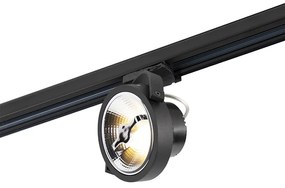 Faretto a binario LED trifase nero 15W 2700K con AR111 - Expert
