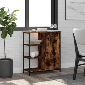 Credenza Rovere Fumo 70x30x80 Cm İn Legno Multistrato /